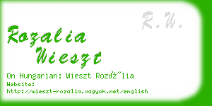 rozalia wieszt business card
